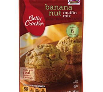 Betty Crocker, Muffin Mix, 6.4oz Pouch (Pack of 6) (Banana Nut)