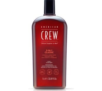 American Crew Shampoo, Conditioner & Body Wash for Men, 3-in-1, 33.8 Fl Oz