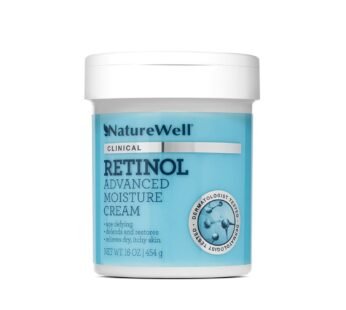 NATURE WELL Clinical Retinol Advanced Moisture Cream for Face, Body, & Hands, Anti Aging, Targets Discoloration, Wrinkles, Sun Damage, Crepey, & Sagging Skin, 16 Oz