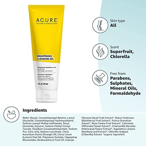 Acure Organics Brilliantly Brightening Cleansing Gel -- 4 oz - Image 9