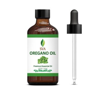 SVA Oregano Essential Oil ? 4 Fl Oz ? 100% Natural Oregano Oil – for Diffuser, Hair Care, Face, Skin Care, Aromatherapy, Scalp and Body Massage, Soap and Candle Making ? with Dropper