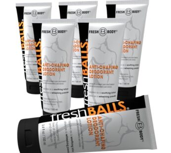 Fresh BALLS Deodorant Cream to Powder (6 Pack) | Men’s Anti-Chafing Lotion and Balls Deodorant, Hygiene for Groin Area, 3.4 fl oz