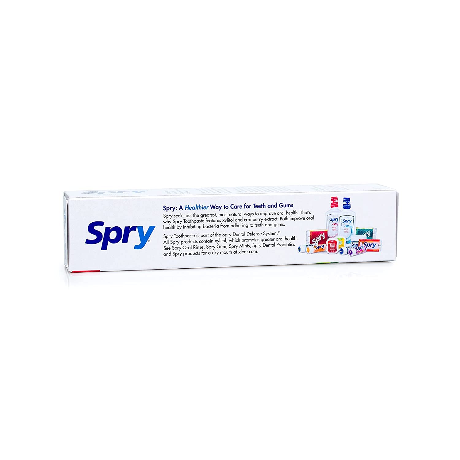 Spry Xylitol Toothpaste 5oz, Fluoride Free Toothpaste Adult and Kids, Teeth Whitening Toothpaste with Xylitol, Natural Breath Freshening, Mouth Moisturizing Ingredients, Spearmint (Pack of 2) - Image 2