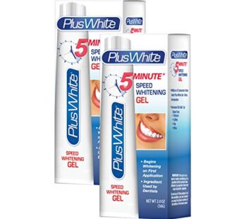 Plus White Speed Whitening Gel – Works in 5 Minutes – Professional Teeth Whitening w/Dentist Approved Ingredient (2 oz, Pack of 2)