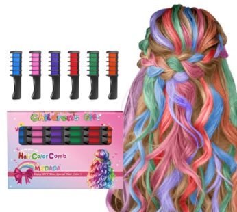New Hair Chalk Comb Temporary Hair Color Dye for Girls Kids, Washable Hair Chalk for Girls Age 4 5 6 7 8 9 10-12 Birthday Christmas Cosplay Hair DIY Party