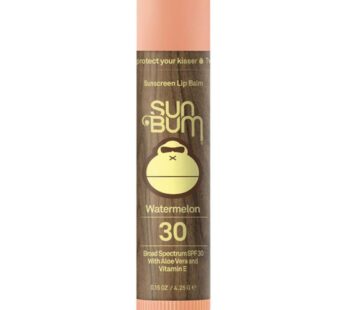 Sun Bum SPF 30 Sunscreen Lip Balm | Vegan and Cruelty Free Broad Spectrum UVA/UVB Lip Care with Aloe and Vitamin E for Moisturized Lips | Watermelon Flavor |.15 oz