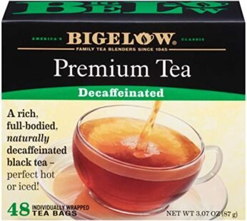 Bigelow 48 Count Premium Decaffeinated Blend Black Tea, Contains 48 Individually Wrapped Tea Bags, Decaf Tea