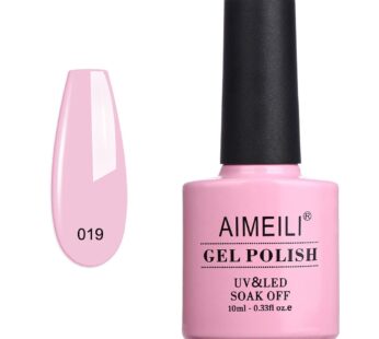 AIMEILI Soak Off U V LED Pink Gel Nail Polish – Cake Pop (019) 10ml