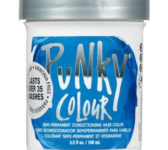 Punky Atlantic Blue Semi Permanent Conditioning Hair Color, Vegan, PPD and Paraben Free, lasts up to 35 washes, 3.5oz