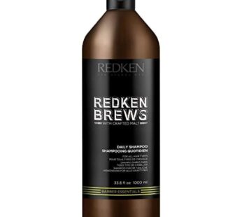 Redken Brews Daily Shampoo For Men | Lightweight Hydrating Hair Cleanser | Add Moisture and Shine to Dry Hair | For All Men’s Hair Types