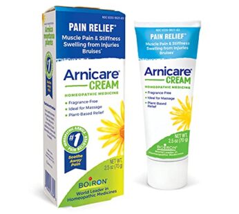 Boiron Arnicare Cream for Soothing Relief of Joint Pain, Muscle Pain, Muscle Soreness or Stiffness, and Swelling from Injury – Fast Absorbing and Fragrance-Free – 2.5 oz