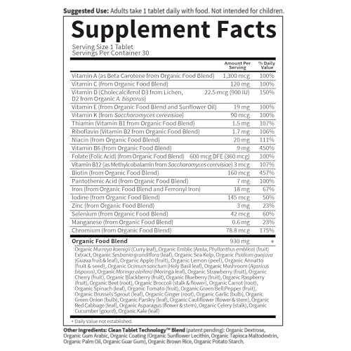 Garden of Life Organics Prenatal Vitamin: Folate for Energy & Healthy Fetal Development, Non-constipating Iron, Vitamin C, B6, B12, D3 ? Organic, Non-GMO, Gluten-Free, Vegan, 30 Day Supply - Image 6