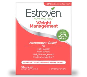 Estroven Weight Management for Menopause Relief – 30 Ct. – Clinically Proven Ingredients Help Manage Weight, Provide Night Sweats & Hot Flash Relief – Drug-Free & Gluten-Free Caplets