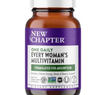 New Chapter Women’s Multivitamin for Immune, Beauty + Energy Support with 20+ Nutrients — Every Woman’s One Daily, Gentle on the Stomach, 72 Count