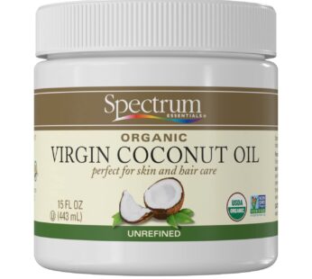 Spectrum Essentials Organic Virgin Coconut Oil, Unrefined, 15 Oz (Packaging May Vary)