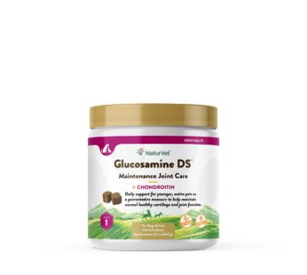 NaturVet Glucosamine DS Level 1 Maintenance, Joint Care Support Supplement for Dogs and Cats, Soft Chews, Made in The USA