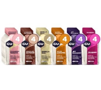 GU Energy Original Sports Nutrition Energy Gel, Vegan, Gluten-Free, Kosher, and Dairy-Free On-the-Go Energy for Any Workout, 24-Count, Assorted Flavors