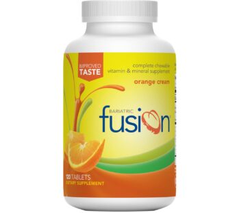 Bariatric Fusion Orange Cream Flavored Complete Chewable Bariatric Multivitamin with Iron for Bariatric Surgery Patients Including Gastric Bypass and Sleeve Gastrectomy – 120 Tablets