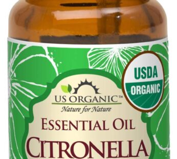US Organic Citronella Essential Oil, Certified Organic, Pure & Natural, Improved caps and droppers. Used for Skin Care, DIY Projects Like Candle Making and Much More (10 ml.33 fl oz)