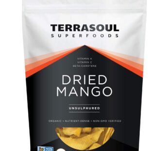 Terrasoul Superfoods Organic Dried Mango Slices, 16 Oz – Naturally Sweet & Tart | No-Added Sugar | Healthy Prebiotic