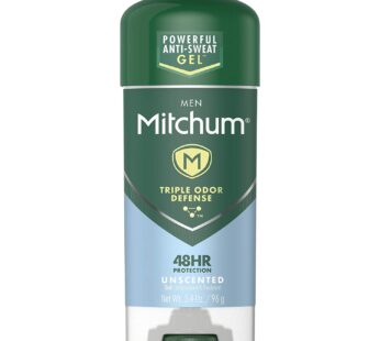 Mitchum Anti-Perspirant & Deodorant, Clear Gel, Unscented, 3.4 oz (96 g)