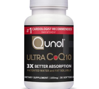 Qunol Ultra CoQ10 100mg Softgels- 3x Better Absorption, Antioxidant for Heart Health & Energy Production, Coenzyme Q10 Vitamins and Supplements, 1 Month Supply, 30 Count
