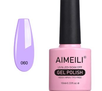AIMEILI Soak Off U V LED Gel Nail Polish – Neon Lavender (060) 10ml