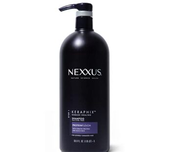 Nexxus Keraphix Shampoo With ProteinFusion for Damaged Hair Keratin Protein, Black Rice, Silicone-Free 33.8 oz