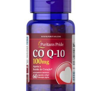 Puritan’s Pride Q-Sorb CoQ10 100mg, Supports Heart Health, 60 Rapid Release Softgels, 60 ct