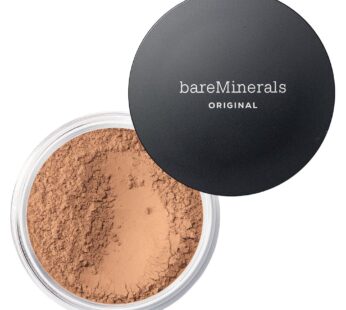 bareMinerals Original Loose Powder Foundation SPF 15, Lightweight Mineral Loose Powder Foundation Makeup, Buildable Coverage, Talc Free, Vegan (Medium Tan 18)