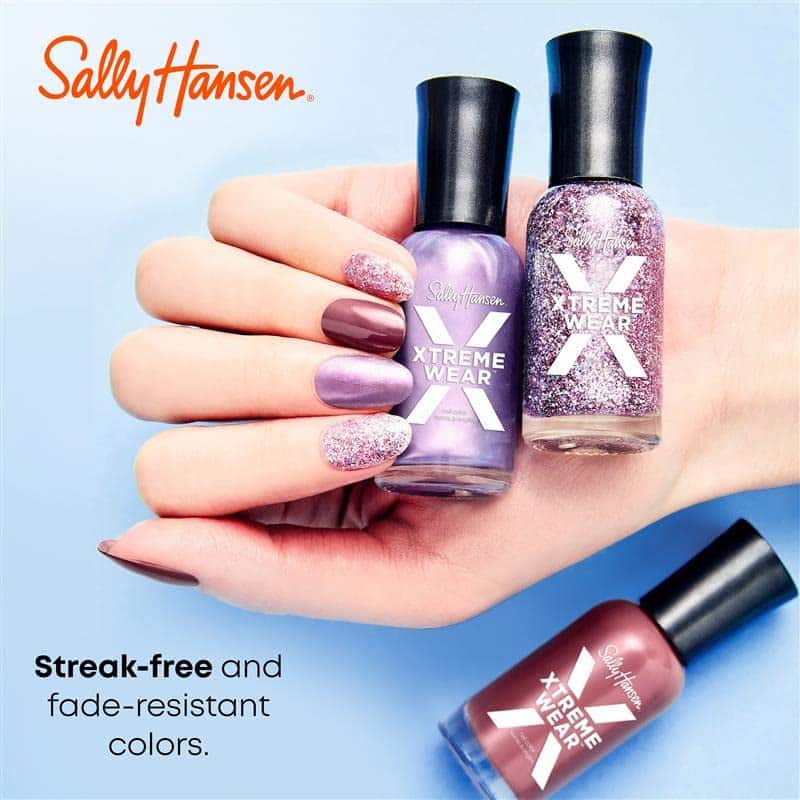 Sally Hansen Xtreme Wear Nail Polish, Streak-Free, Shiny Finish, Long-Lasting Nail Color, Lacey Lilac, 0.12 fl oz - Image 6