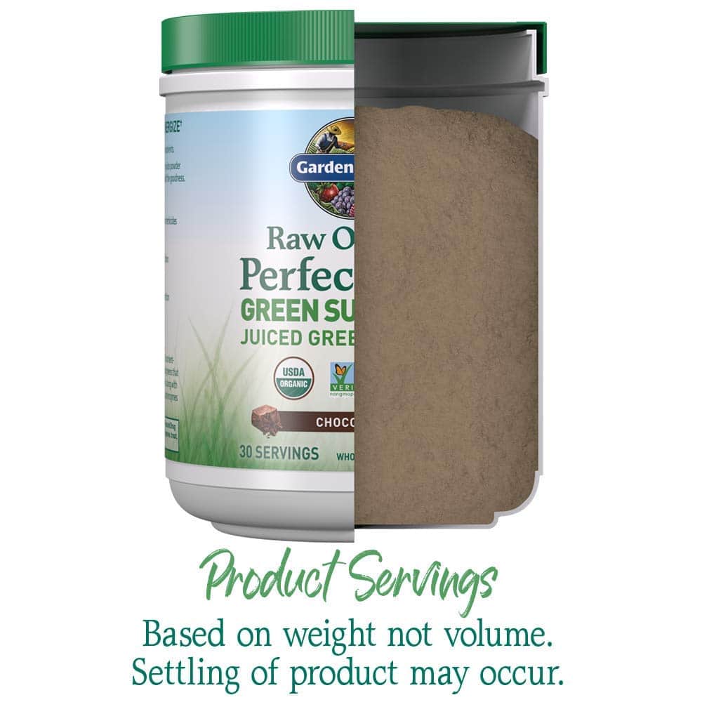 Garden of Life Raw Organic Perfect Food Green Superfood Juiced Greens Powder - Chocolate, 30 Servings - Non-GMO, Gluten Free, Vegan Whole Food Dietary Supplement, Plus Probiotics, 10.05 oz - Image 4