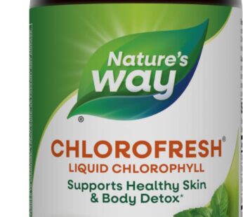 Nature’s Way Chlorofresh, Liquid Chlorophyll, Supports Healthy Skin & Body Detox*, Internal Deodorant*, Mint Flavored, 16 Fl. Oz (Packaging May Vary)