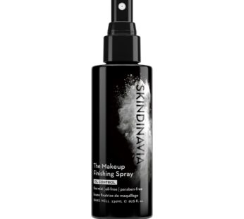 Skindinavia The Makeup Finishing Spray, Oil Control Setting Spray, For Oily Skin, Temperature-Control for All-Day Wear, Long-Lasting Up to 16+ Hours, Heat-Resistant & Waterproof, Fine Mist (8 Oz)