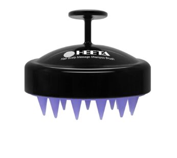 HEETA Scalp Massager Hair Growth, Scalp Scrubber with Soft Silicone Bristles for Hair Growth & Dandruff Removal, Hair Shampoo Brush for Scalp Exfoliator, Black