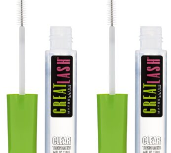 Maybelline Great Lash Clear Mascara, Conditioning Formula for Lashes and Eyebrows for a Natural Eye Makeup Look, 2 Count
