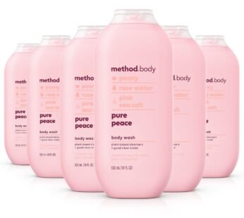 Method Body Wash, Pure Peace, Paraben and Phthalate Free, 18 oz (Pack of 6)