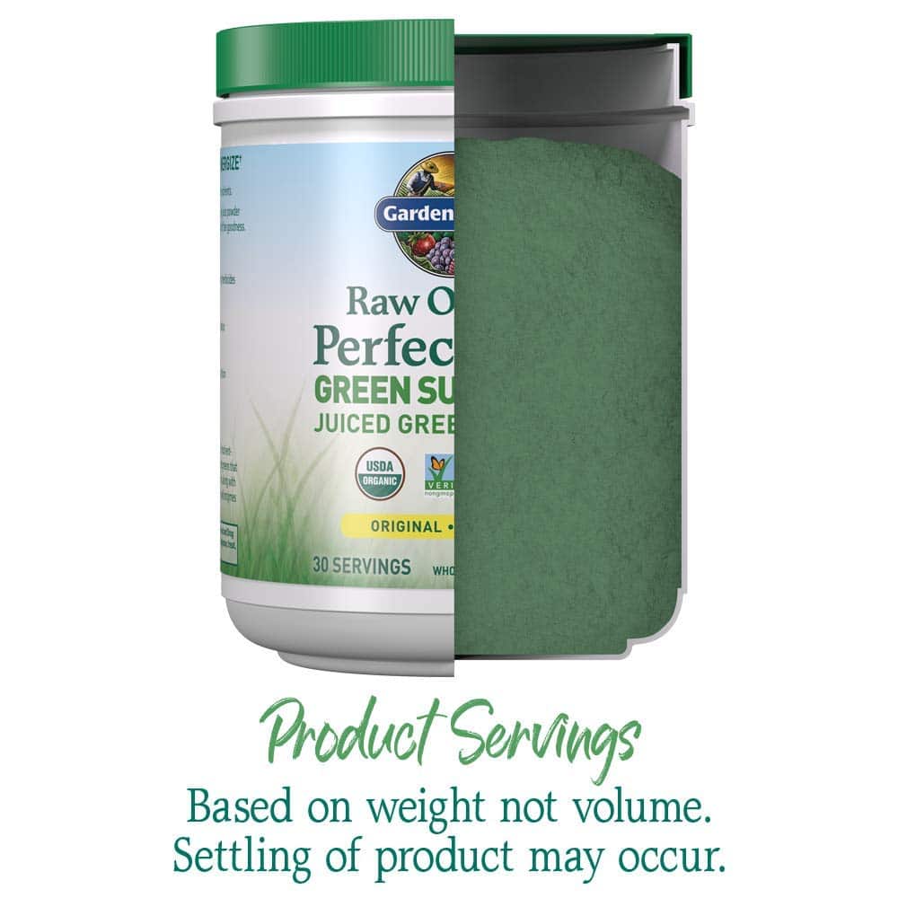 Garden of Life Raw Organic Perfect Food Green Superfood Juiced Greens Powder - Original Stevia-Free, 30 Servings, Non-GMO, Gluten Free Whole Food Dietary Supplement, Alkalize, Detoxify, Energize - Image 4