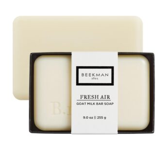 Beekman 1802 Goat Milk Body Soap Bar, Fresh Air – Scented – 9 oz – Nourishes, Moisturizes & Hydrates – 100% Vegetable Soap with Lactic Acid – Good for Sensitive Skin – Cruelty Free