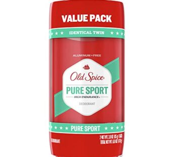 Old Spice Aluminum Free Deodorant for Men, High Endurance Pure Sport Scent, 3.0 oz (Pack of 2)