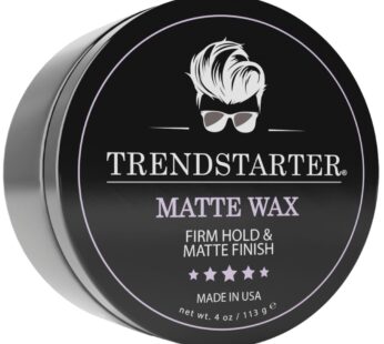 TRENDSTARTER – 4oz Premium Water Based Pomade – Firm Hold Matte Finish Styling Wax for All Hair Types