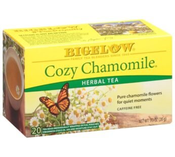 Bigelow Tea Cozy Chamomile Herbal Tea, Caffeine Free Tea with Chamomile Flowers, 20 Count Box (Pack of 6), 120 Total Tea Bags