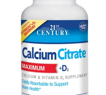 21st Century Calcium Citrate Plus D Maximum Caplets, 120 Count (27493)
