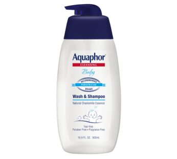 Aquaphor Baby Wash and Shampoo – Mild, Tear-free 2-in-1 Solution for Baby?s Sensitive Skin – 16.9 fl. oz. Pump