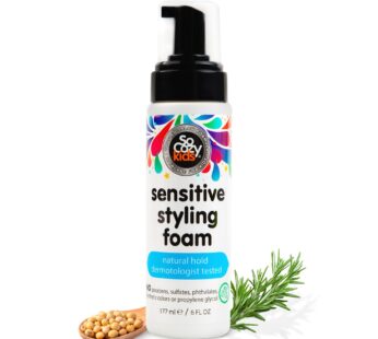 So Cozy Kids Sensitive Styling Foam – Sensitive Foam For Kids w/Straight or Curly Hair – Gentle Natural Hold Styler, Rosemary (6 fl oz)