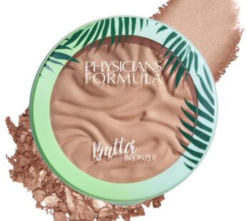 Physicians Formula Murumuru Butter Bronzer, Moisturizing, Nourishing Murumuru Butter for Silky Glow, Dermatologist Tested, Hypoallergenic, Vegan & Cruelty-Free – Light Bronzer