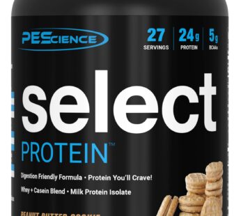 PEScience Select Protein, Peanut Butter Cookie, 27 Servings, Premium Whey and Casein Blend, 31 oz