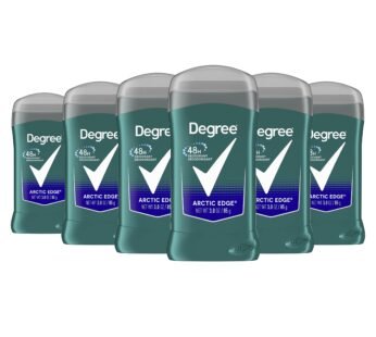 Degree Men Original Aluminum Free Deodorant for Men, 48-Hour Odor Protection, Arctic Edge 3 Ounce (Pack of 6)