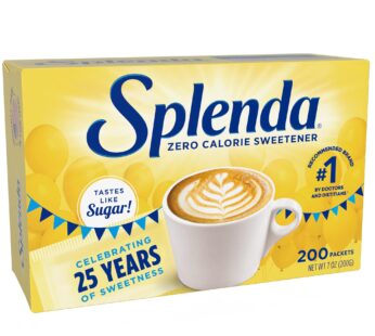 SPLENDA Zero Calorie Sweetener, 200 Count Packets