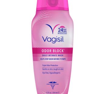 Vagisil Feminine Wash for Intimate Area Hygiene, Odor Block, Gynecologist Tested, Hypoallergenic, 12 oz, (Pack of 1)